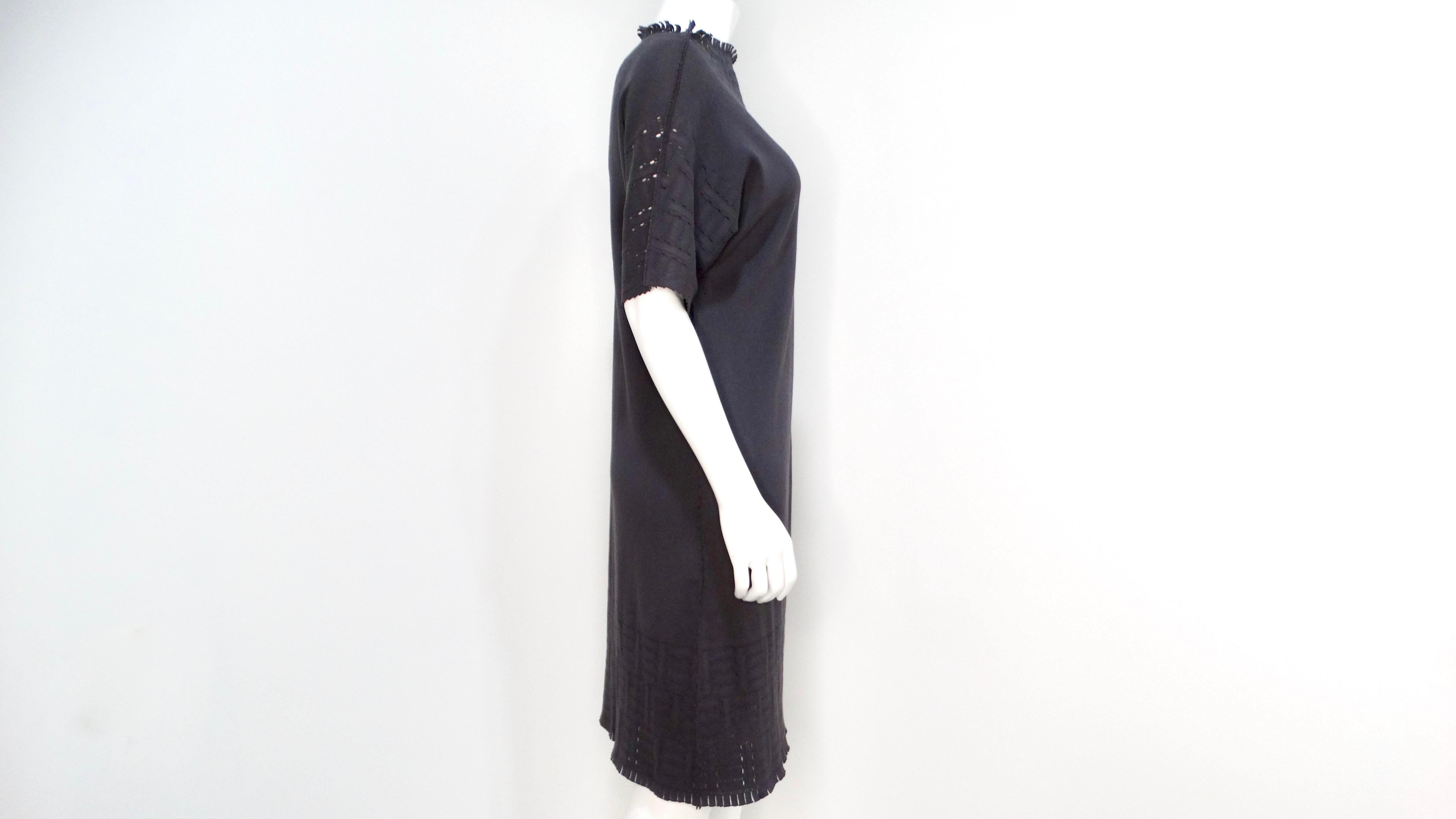 Issey Miyake A-POC Grey Knit T-Shirt Dress In Good Condition For Sale In Scottsdale, AZ