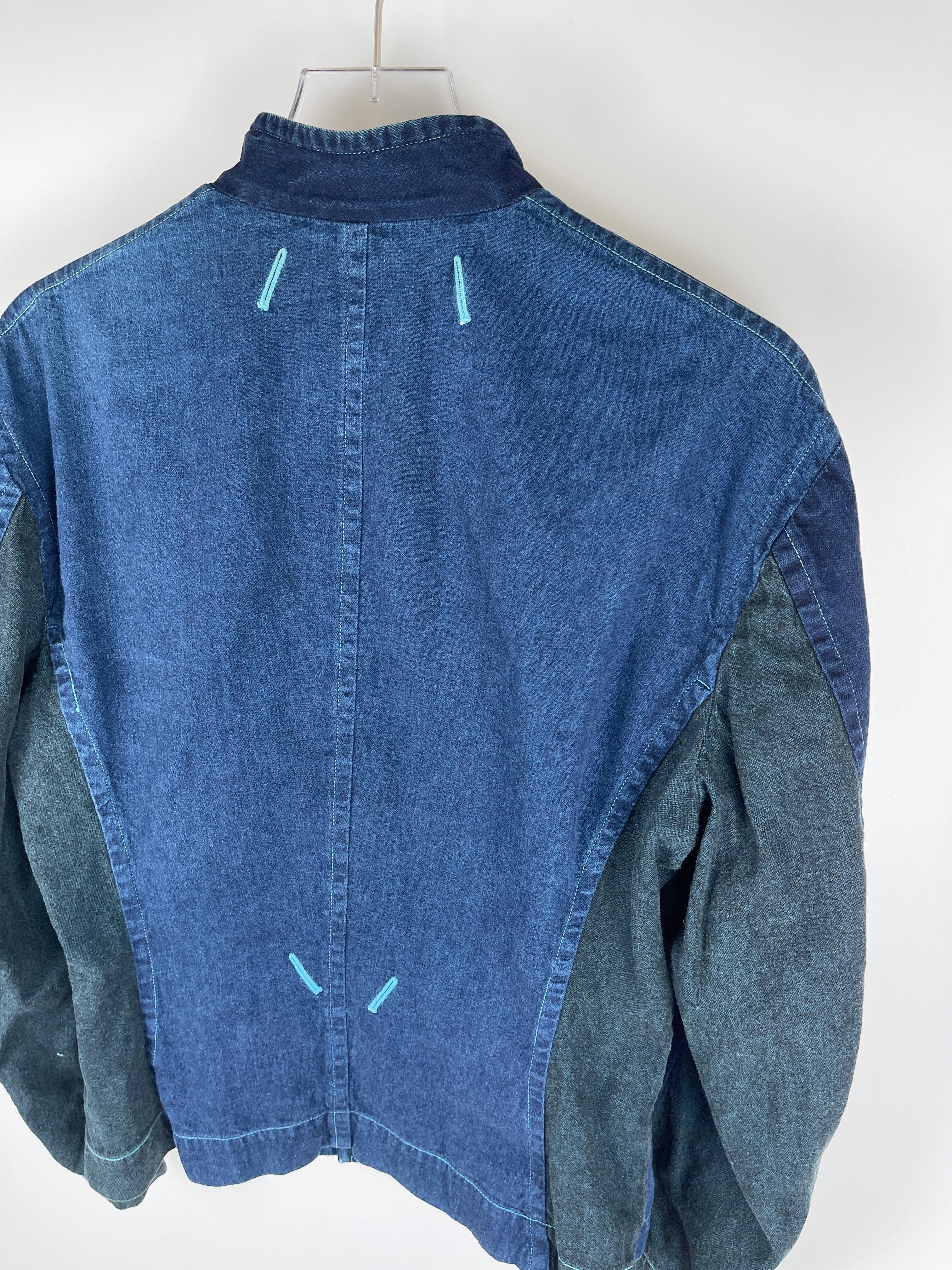 Issey Miyake A/W1993 Chambre Denim Jacket  In Excellent Condition For Sale In Seattle, WA