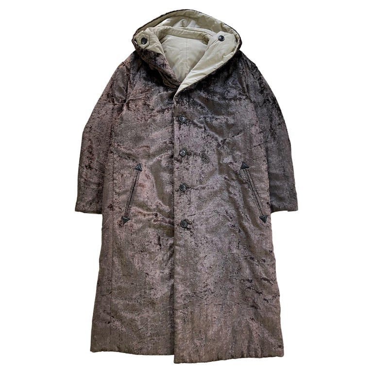 grey monogram shearling coat