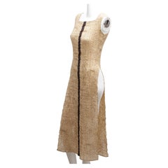 ISSEY MIYAKE, Archival Dress with Open Side Slits, Long Sleeveless Tunic, 1990s