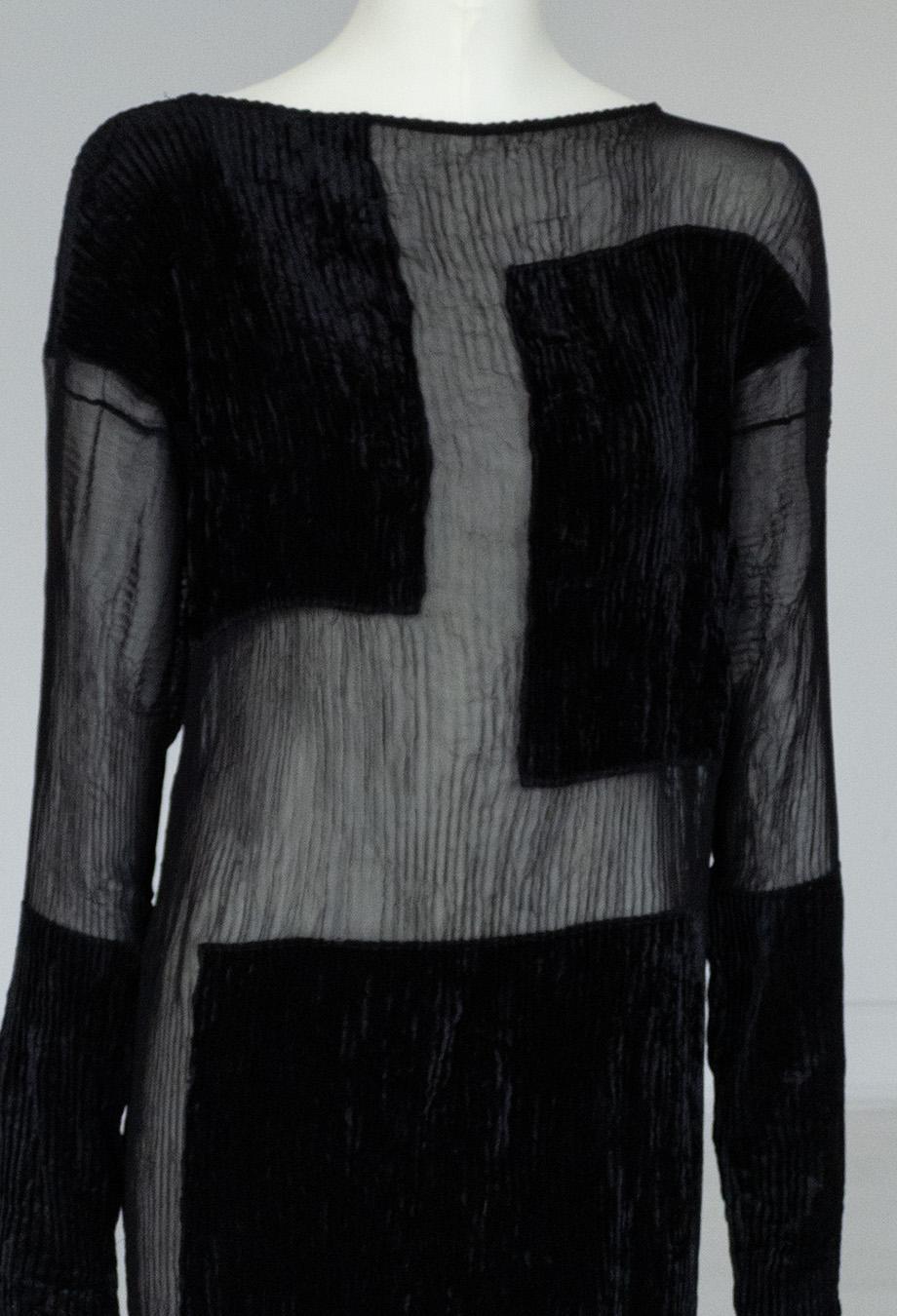 Issey Miyake Archival FW 1994 Dress Black Panel In Fair Condition In Melbourne, VIC