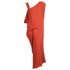 Issey Miyake asymmetrical knit dress, 1980s