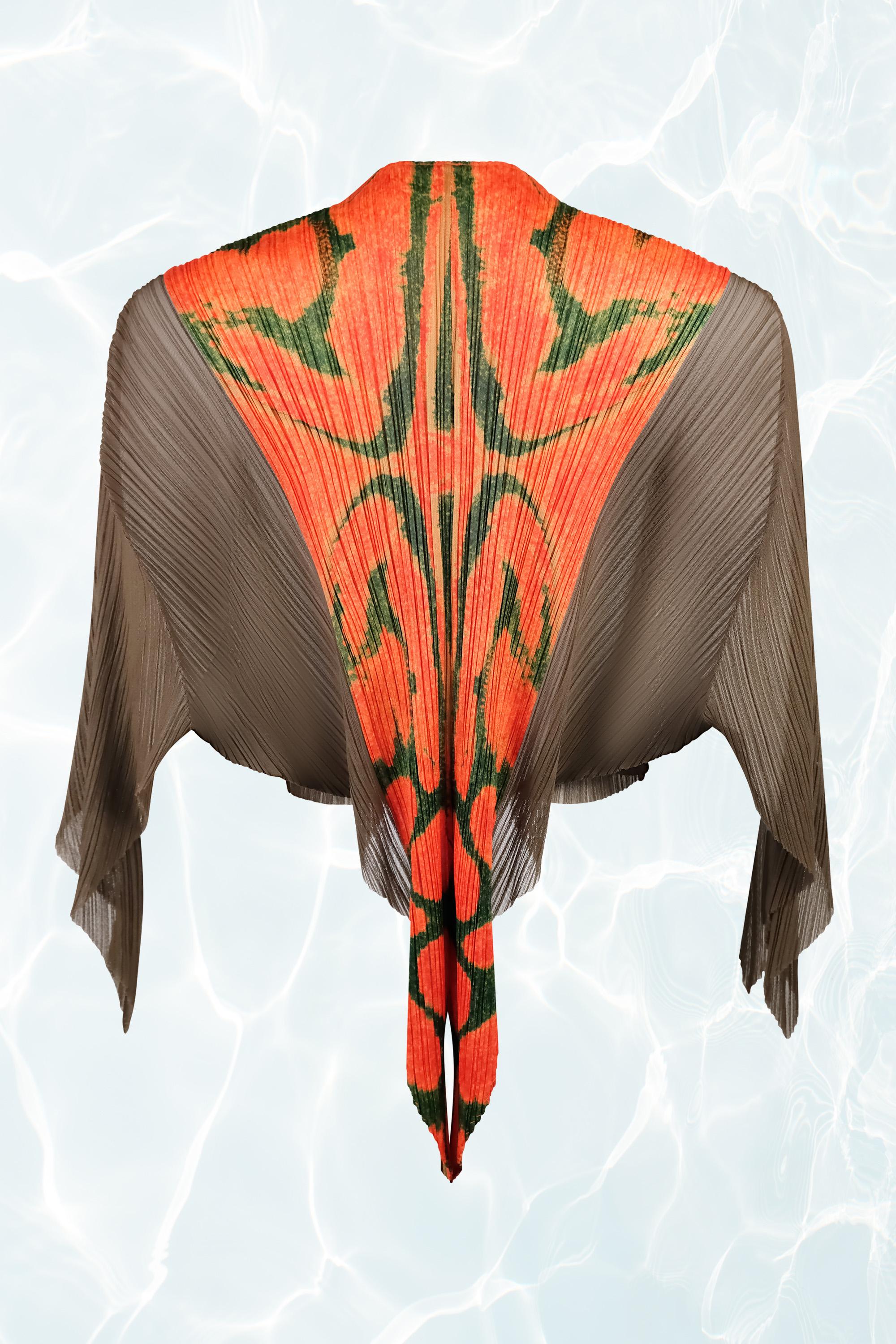 Issey Miyake Asymmetrical Shibori Print Bolero For Sale at 1stDibs