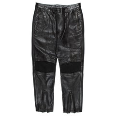 Pantalon motard en cuir Issey Miyake AW1996