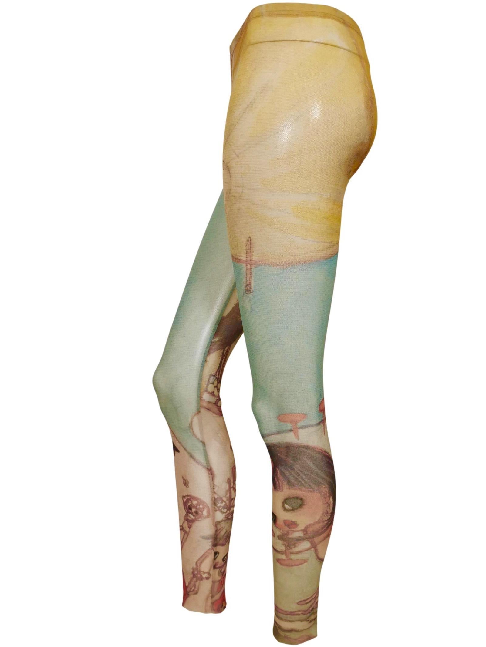 Issey Miyake Aya Takano 2004 Leggings mit Druck in limitierter Auflage im Zustand „Hervorragend“ in Bath, GB