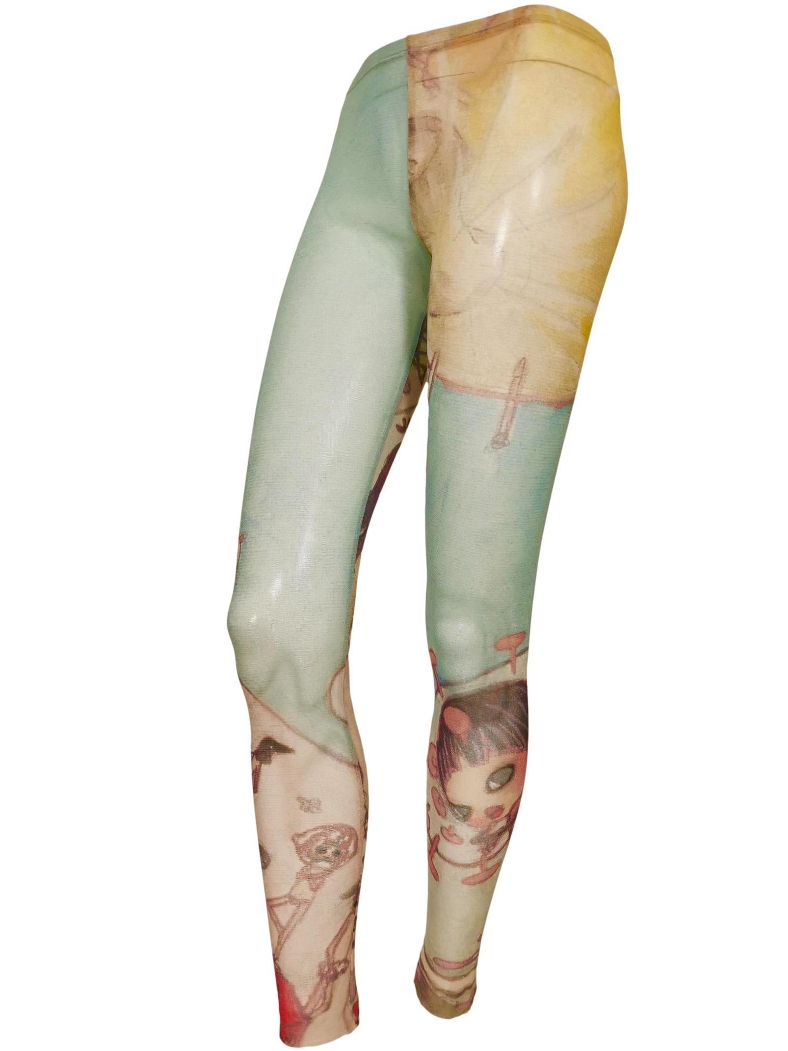 Issey Miyake Aya Takano 2004 Leggings mit Druck in limitierter Auflage 1