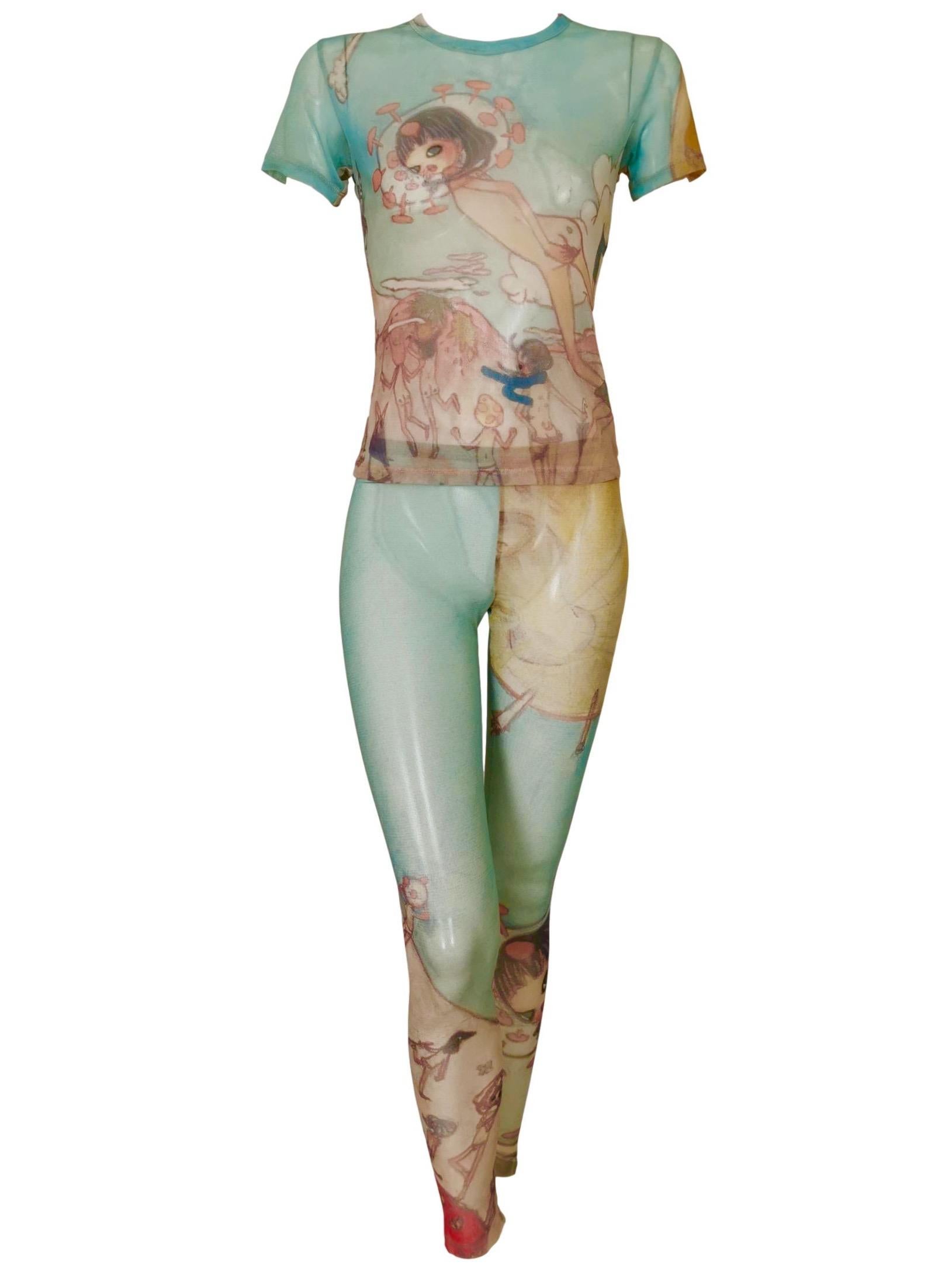 Issey Miyake Aya Takano 2004 Leggings mit Druck in limitierter Auflage 5