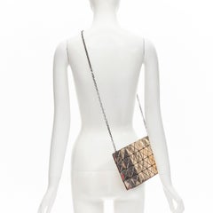 ISSEY MIYAKE BAO BAO Prism mirrored gold PVC crossbody chain zip pouch bag