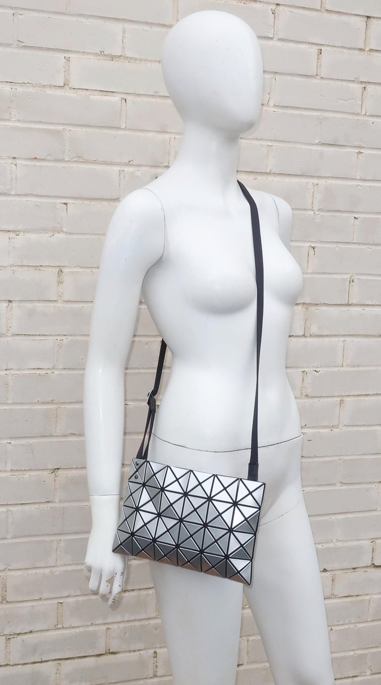 Issey Miyake Bao Bao Silver Triangle Handbag at 1stDibs