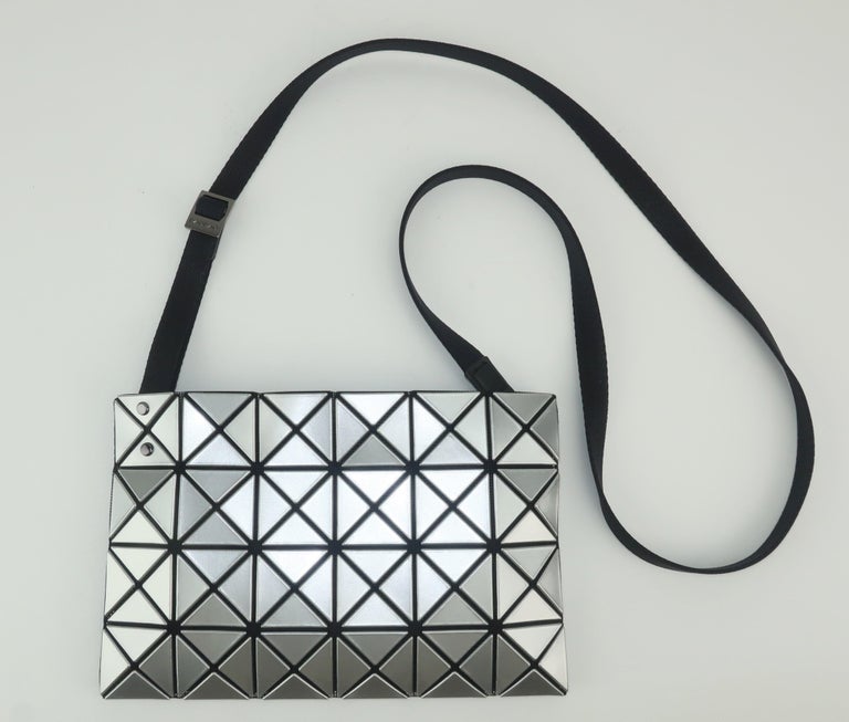 Issey Miyake Bao Bao Silver Triangle Handbag at 1stDibs