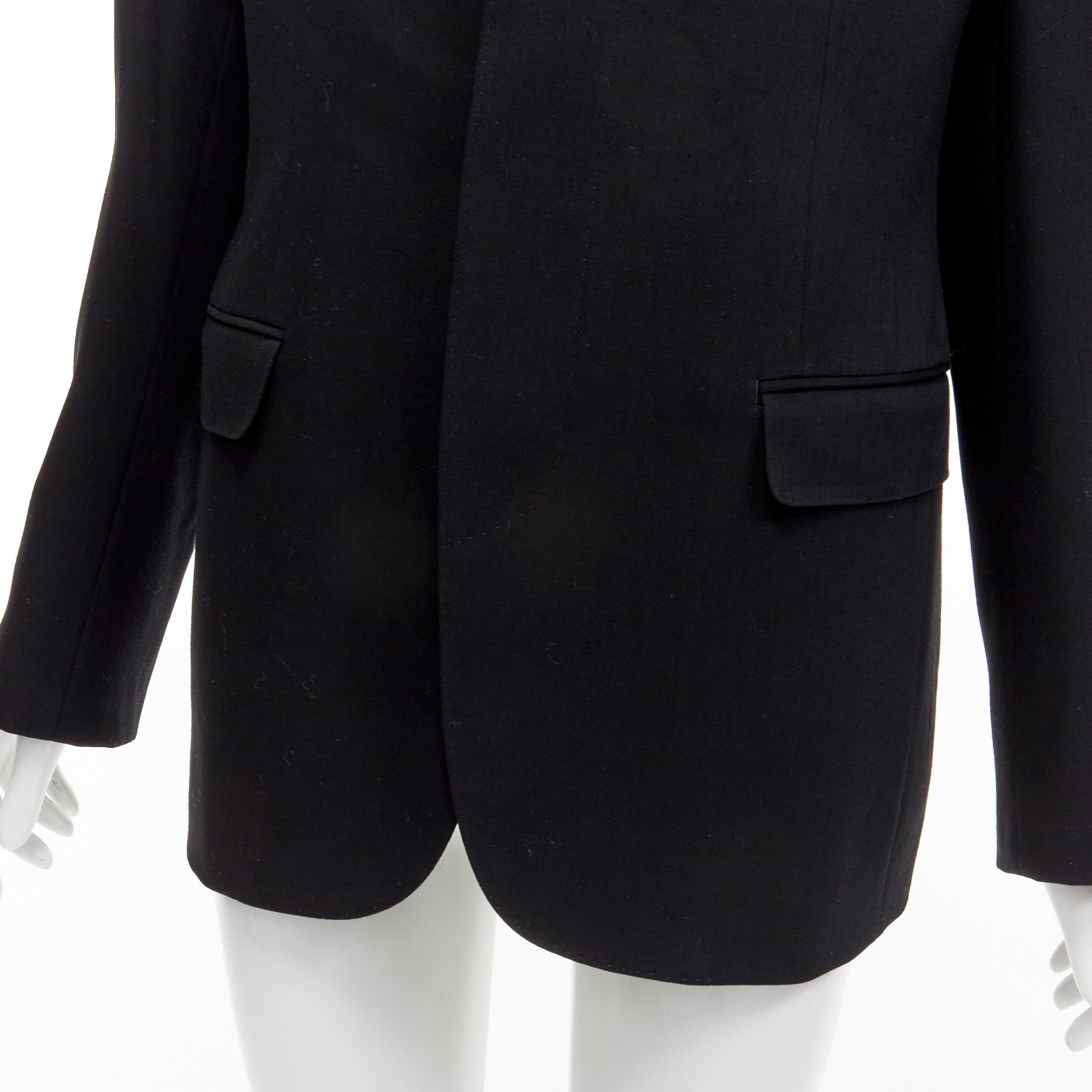ISSEY MIYAKE black 100% wool minimal classic stand collar blazer JP1 S 3