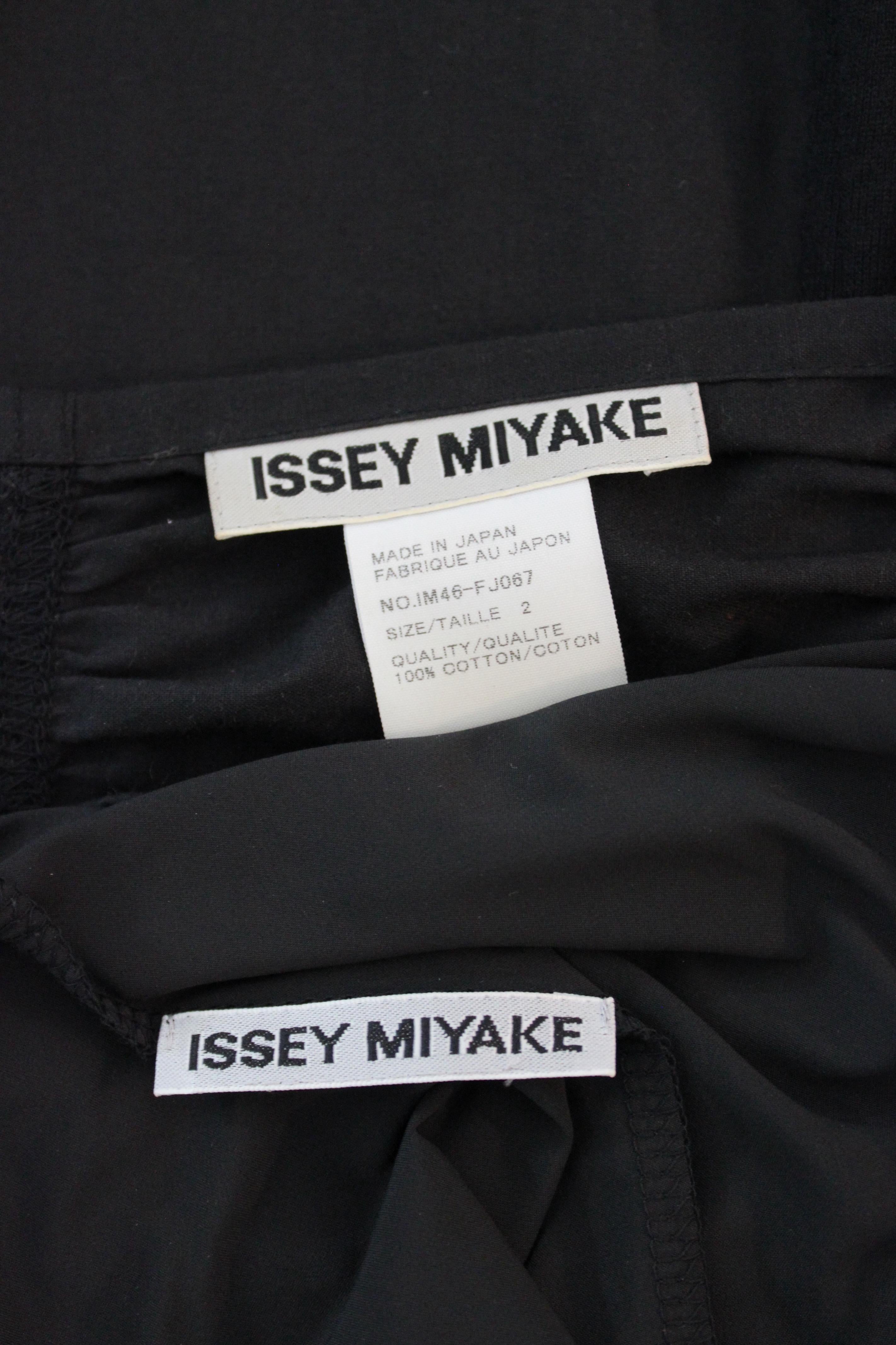 Issey Miyake Black Cotton Suit Dress and Jacket 6