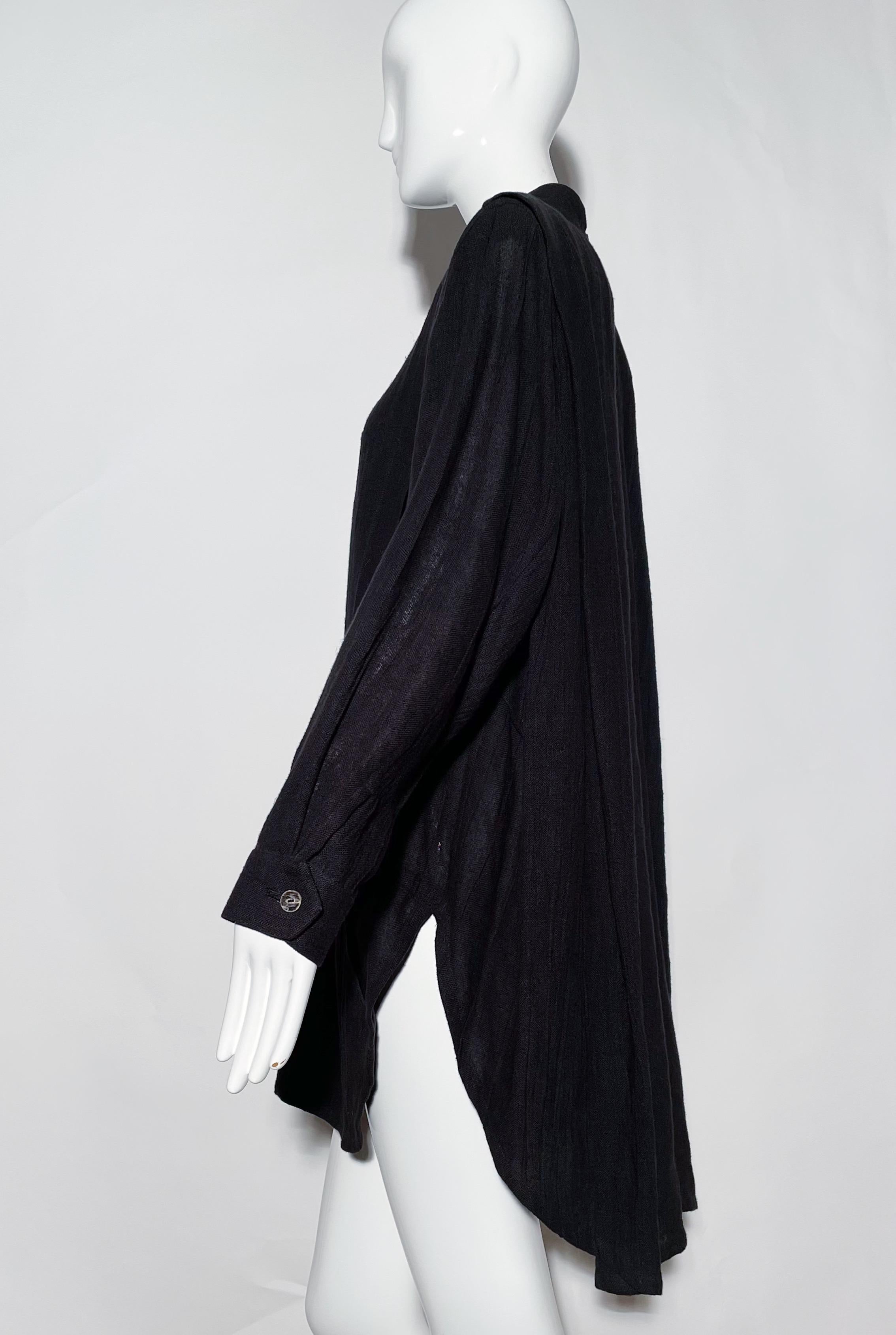 Issey Miyake Black Dress Tunic For Sale 1