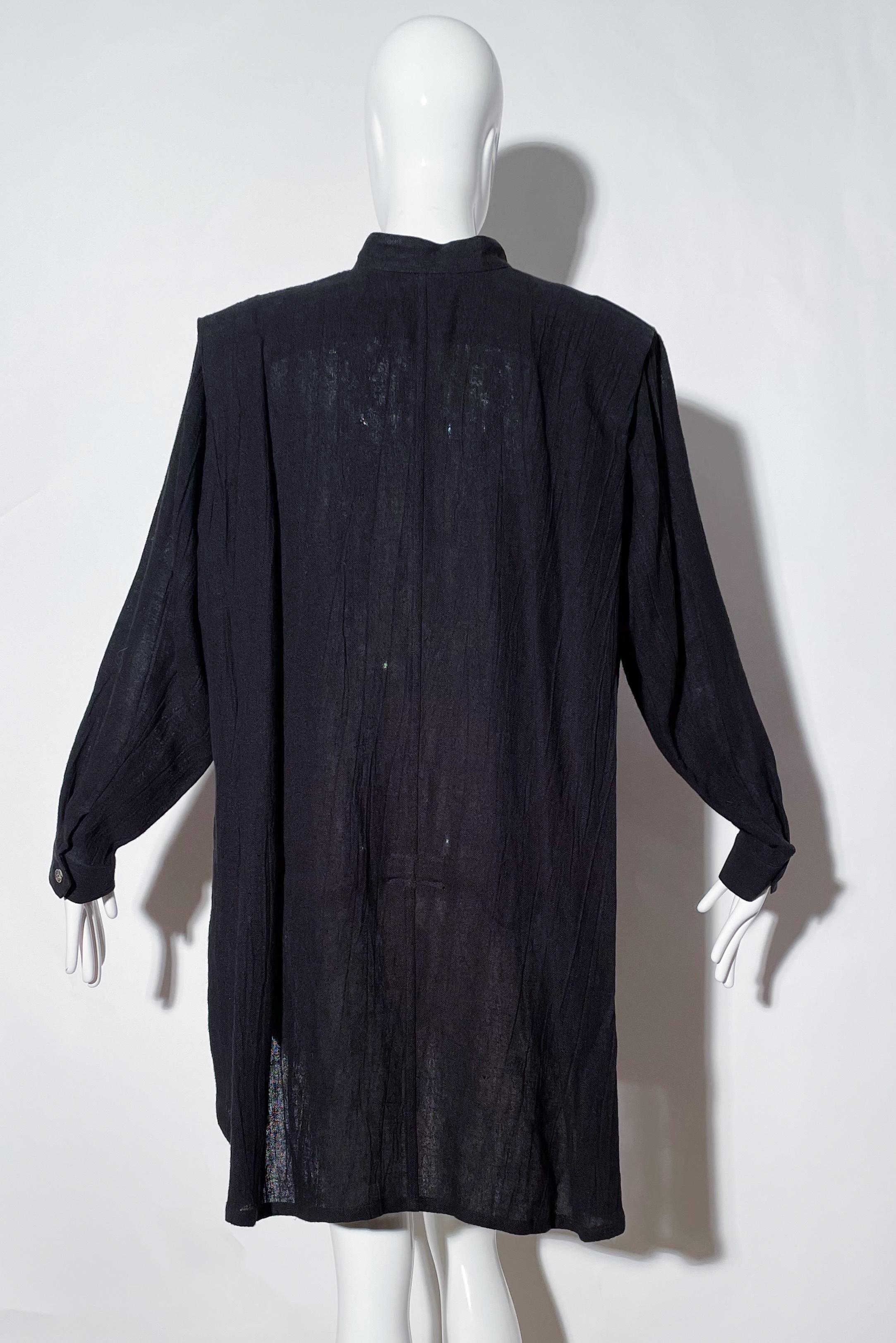 Issey Miyake Black Dress Tunic For Sale 2