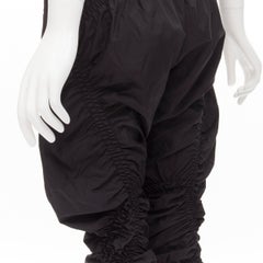 ISSEY MIYAKE black elasticated bundled twist seams ruched Jodphur pants JP2 M