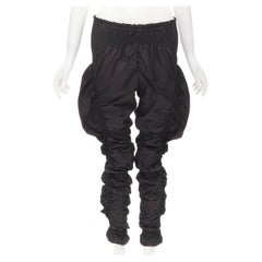 Used ISSEY MIYAKE black elasticated bundled twist seams ruched Jodphur pants JP2 M