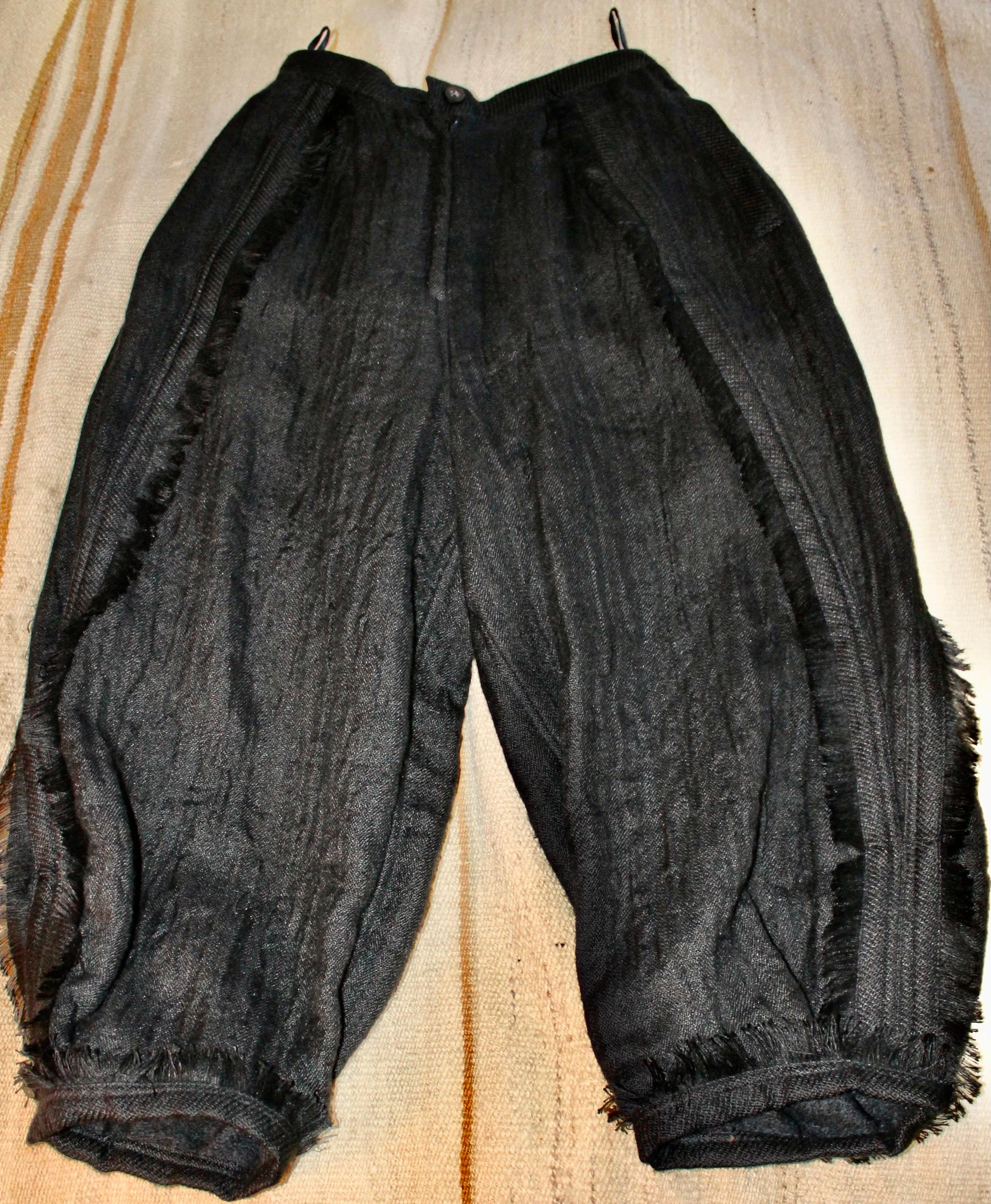 Issey Miyake Black Jacket & Bolero Pants early 80's For Sale 7