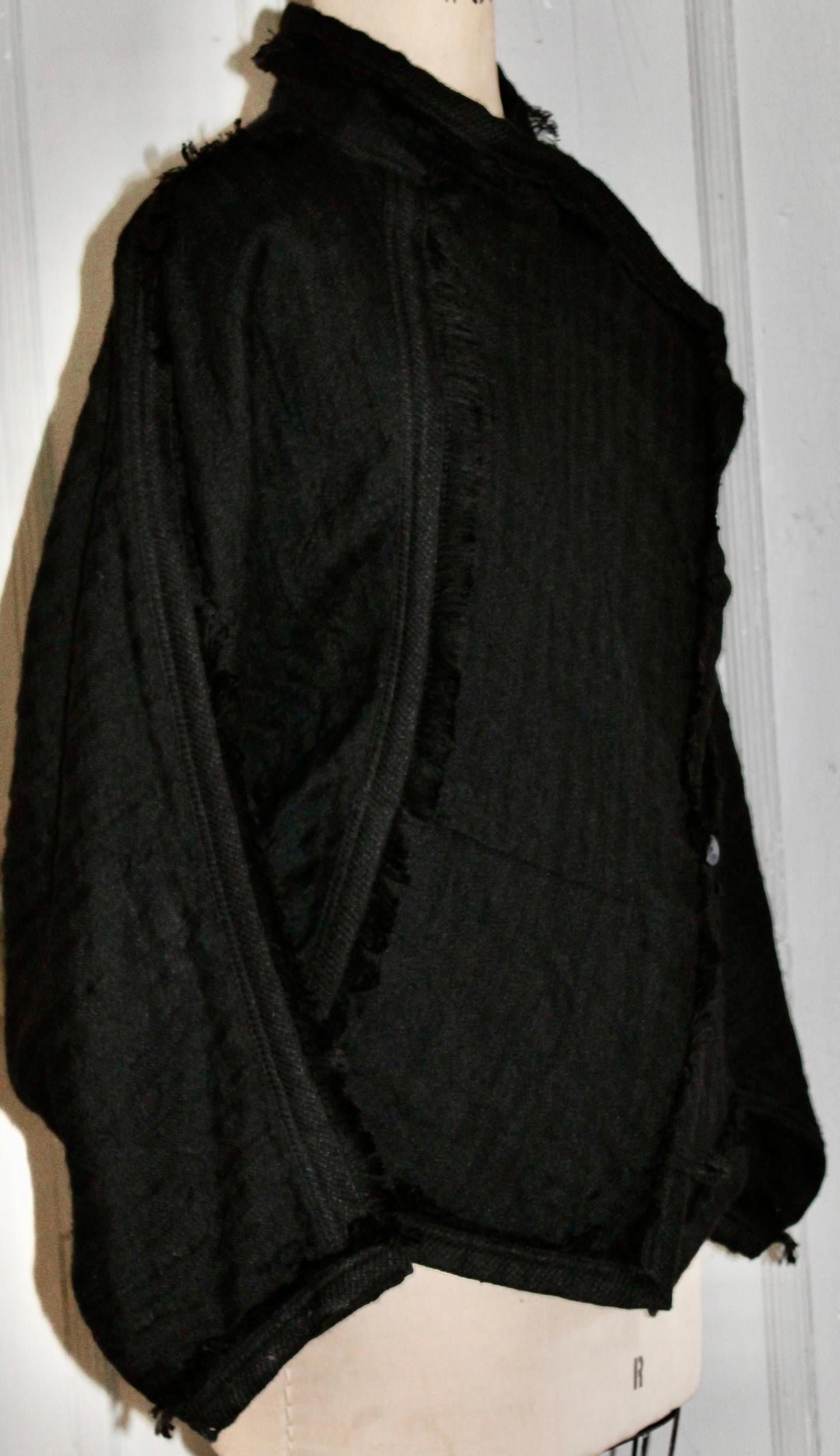 Women's Issey Miyake Black Jacket & Bolero Pants early 80's For Sale