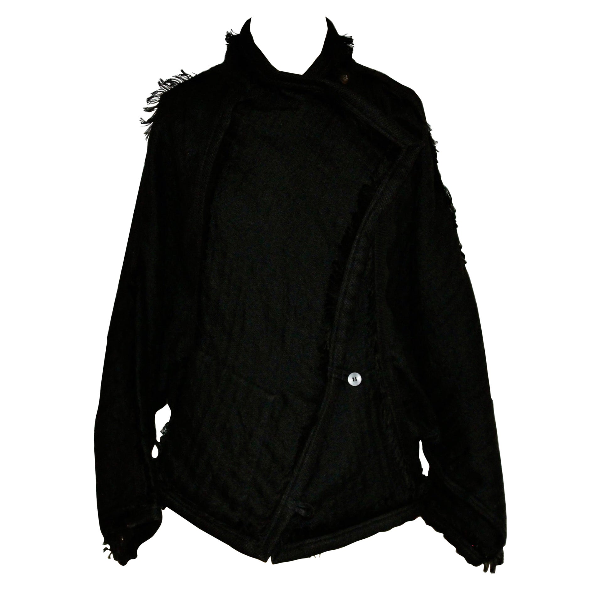 Chaqueta negra y pantalón bolero Issey Miyake principios de los 80 en venta