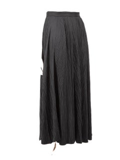 Issey Miyake Black Midi Pleated Skirt Size S