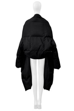 Issey Miyake Black Padded Puffer Cape Jacket 1999-2000