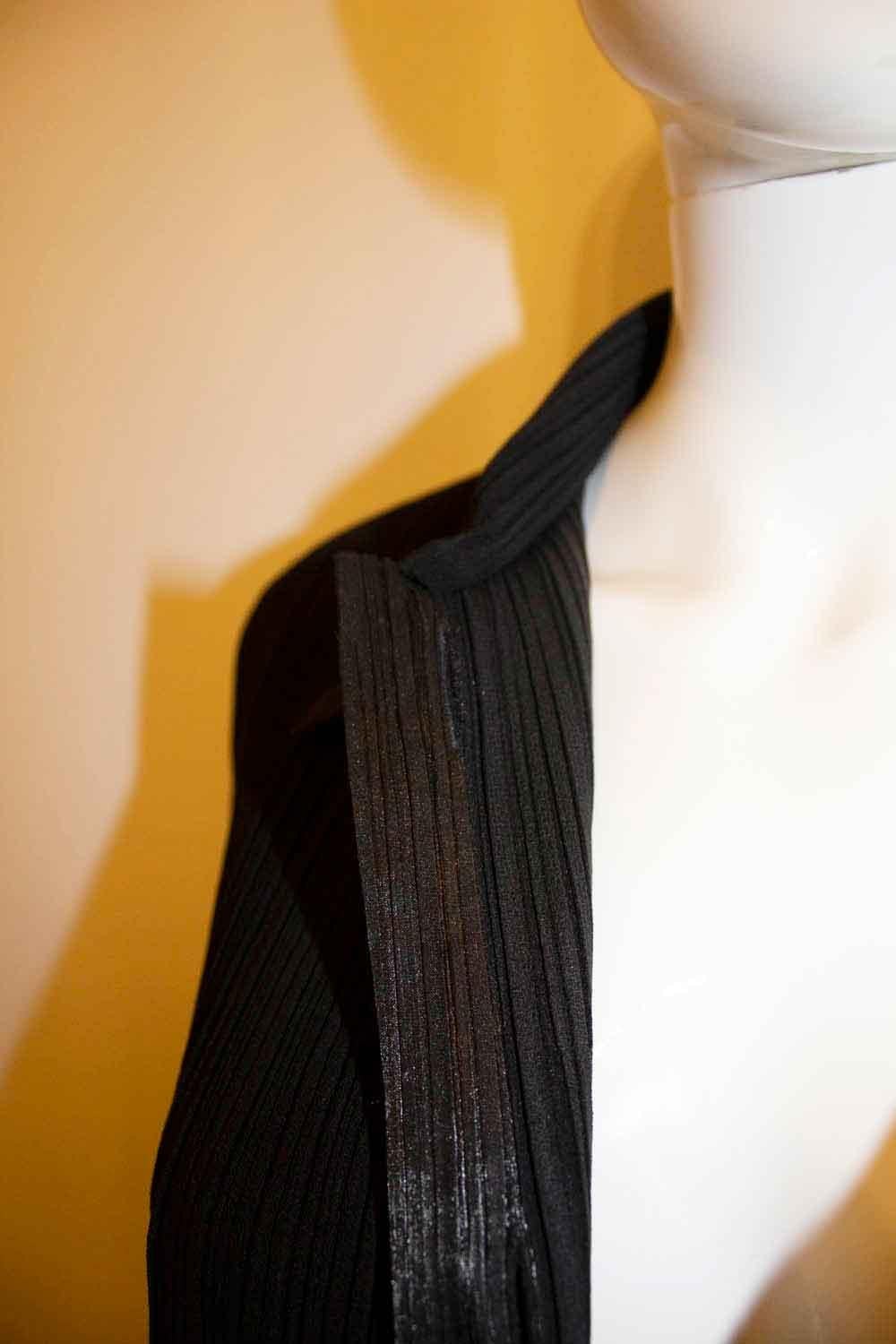 Issey Miyake Black Pleated Jacket , Main Line For Sale 1