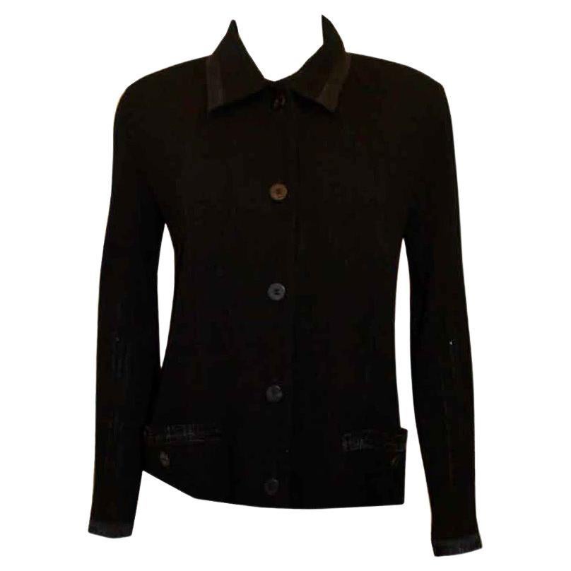 Issey Miyake Black Pleated Jacket , Main Line For Sale