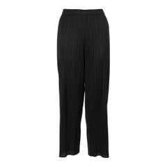 Issey Miyake Black Pleated Slim Trousers Size S
