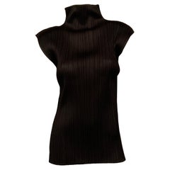 Issey Miyake Black Pleated Top