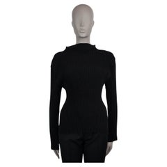 ISSEY MIYAKE black polyester HATCHING PLEATS LONG SLEEVE Shirt 3 M