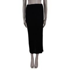 ISSEY MIYAKE poliéster negro HATCHING PLEATS MAXI Falda 3 L