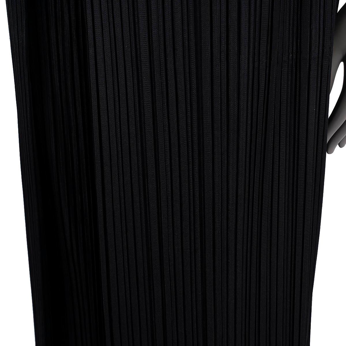 ISSEY MIYAKE Schwarze Polyester-Hose mit VERZIERUNG WIDE LEG 3 M Damen im Angebot