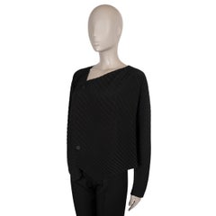 ISSEY MIYAKE black polyester REITERATION SHORT Jacket 2 M