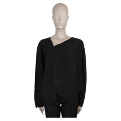 ISSEY MIYAKE black polyester REITERATION SHORT Jacket 2 M
