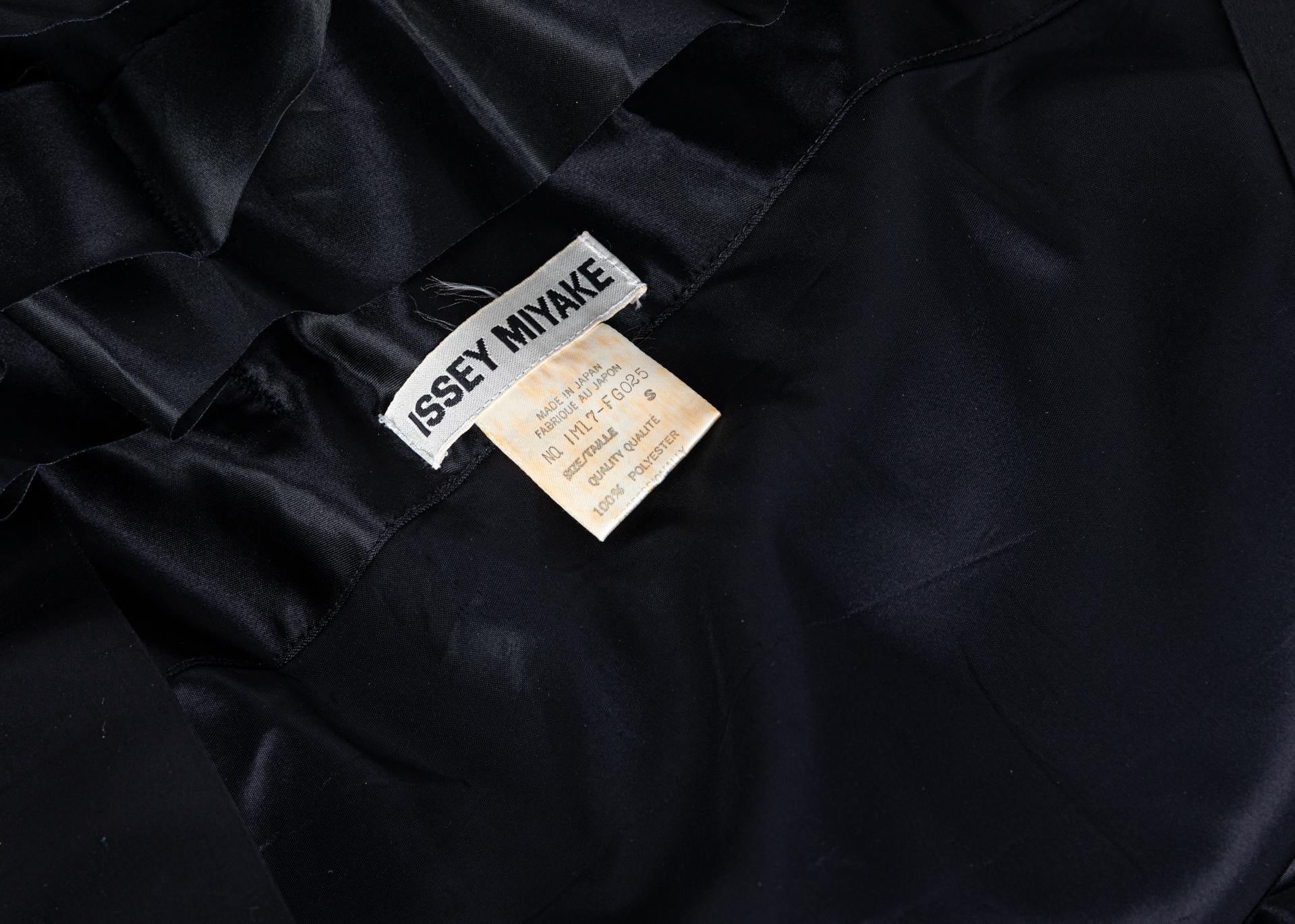 Issey Miyake Black Satin Ribbon Cage Maxi Skirt, 1990s For Sale 4
