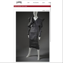 Issey Miyake Black Sculptural Dress "Reverse Pleats"Collection Museum 1989