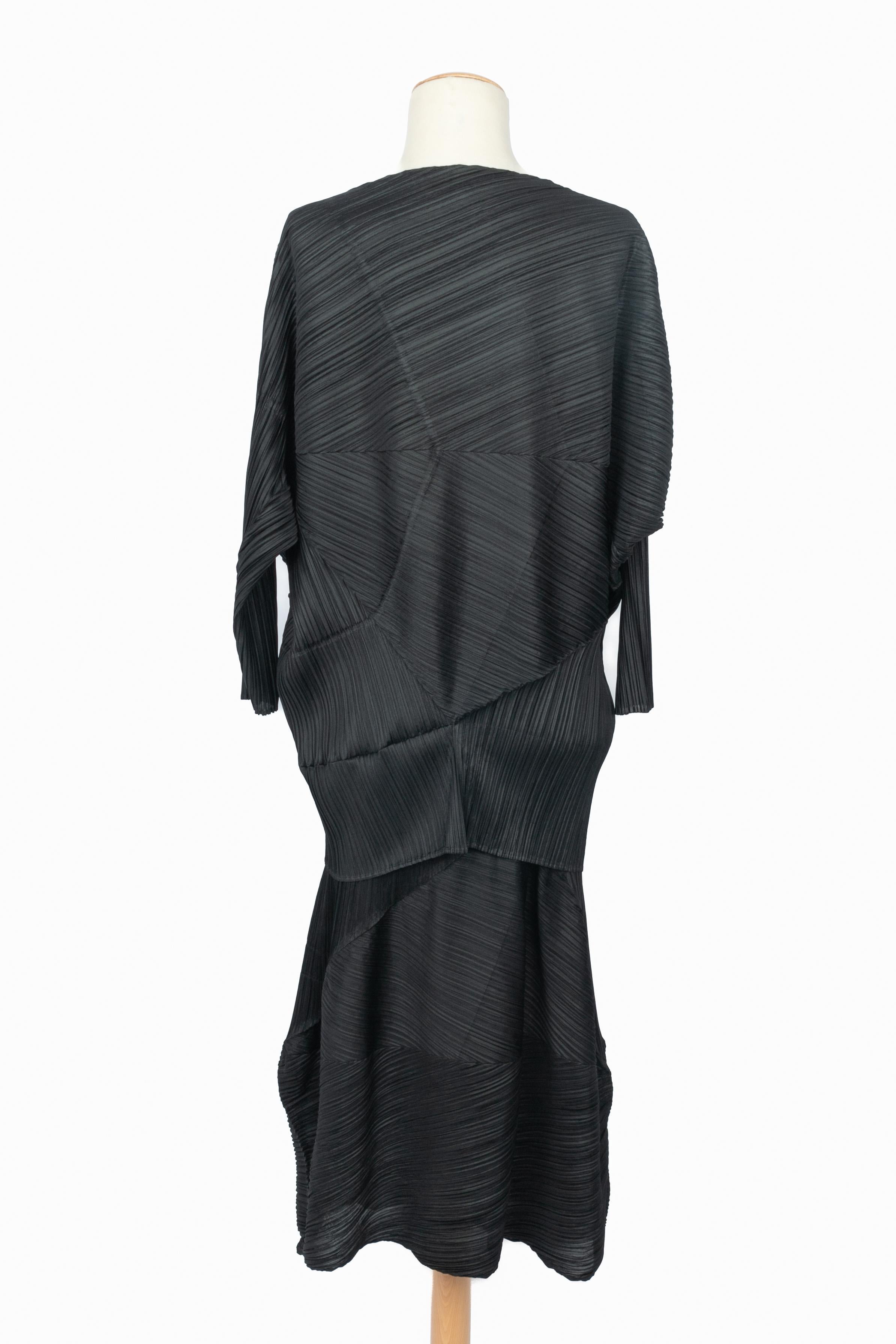 Issey Miyake black set Pleats Please en vente 5
