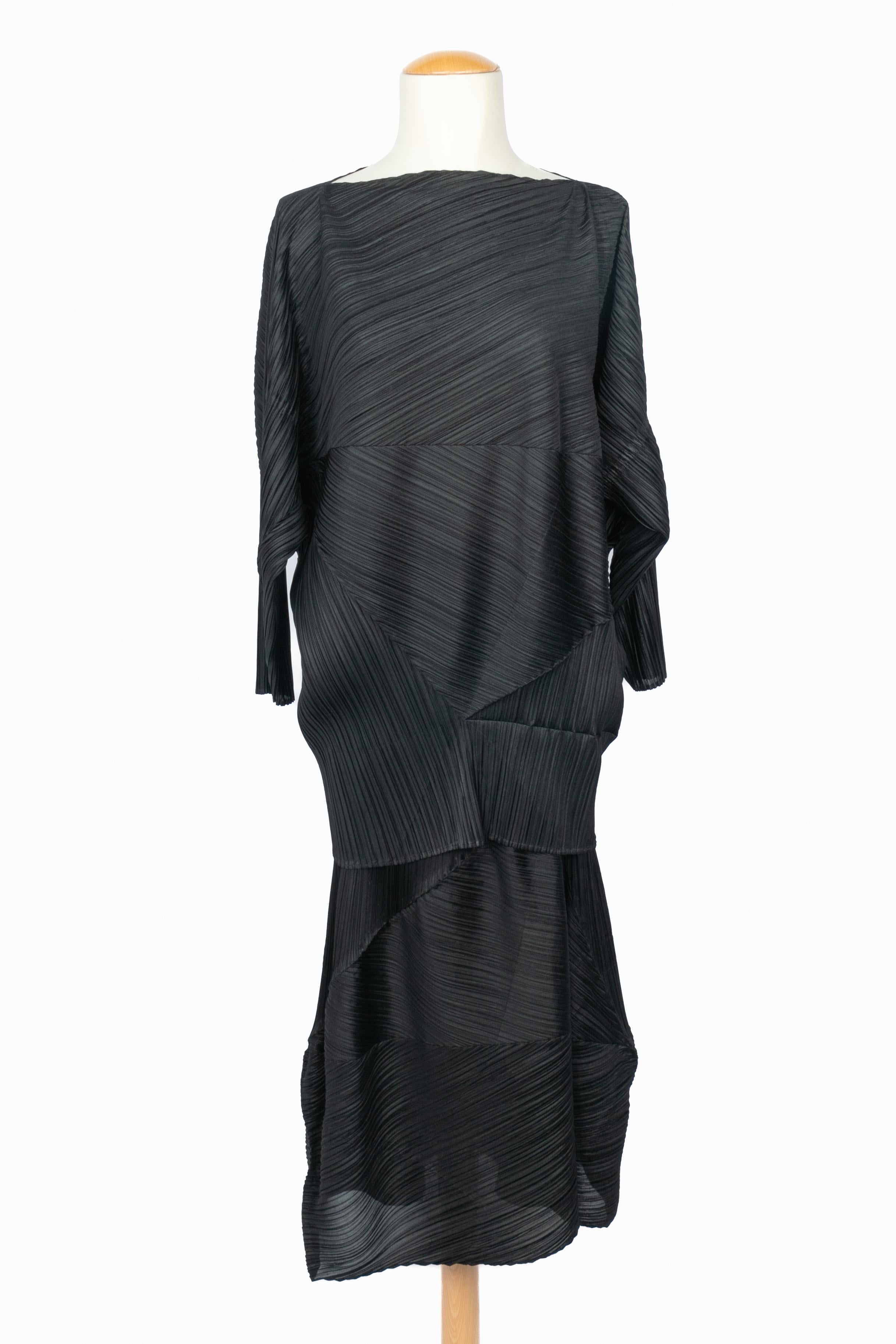 Issey Miyake black set Pleats Please en vente 2