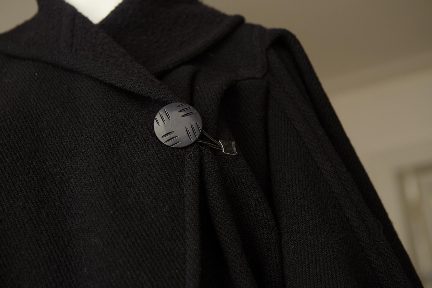 Women's Rare Original Issey Miyake  Black Wool Butterfly Coat For Sale
