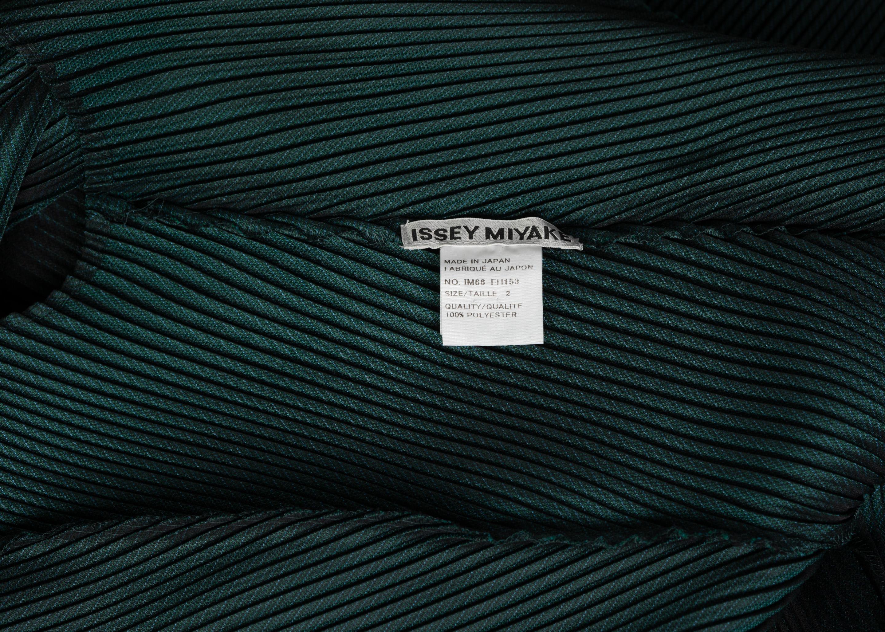 Issey Miyake Blue Green Pleated Sleeveless Dress 2