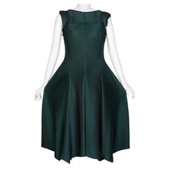 green pleated dress Issey Miyake Blue Green Pleated Sleeveless Dress