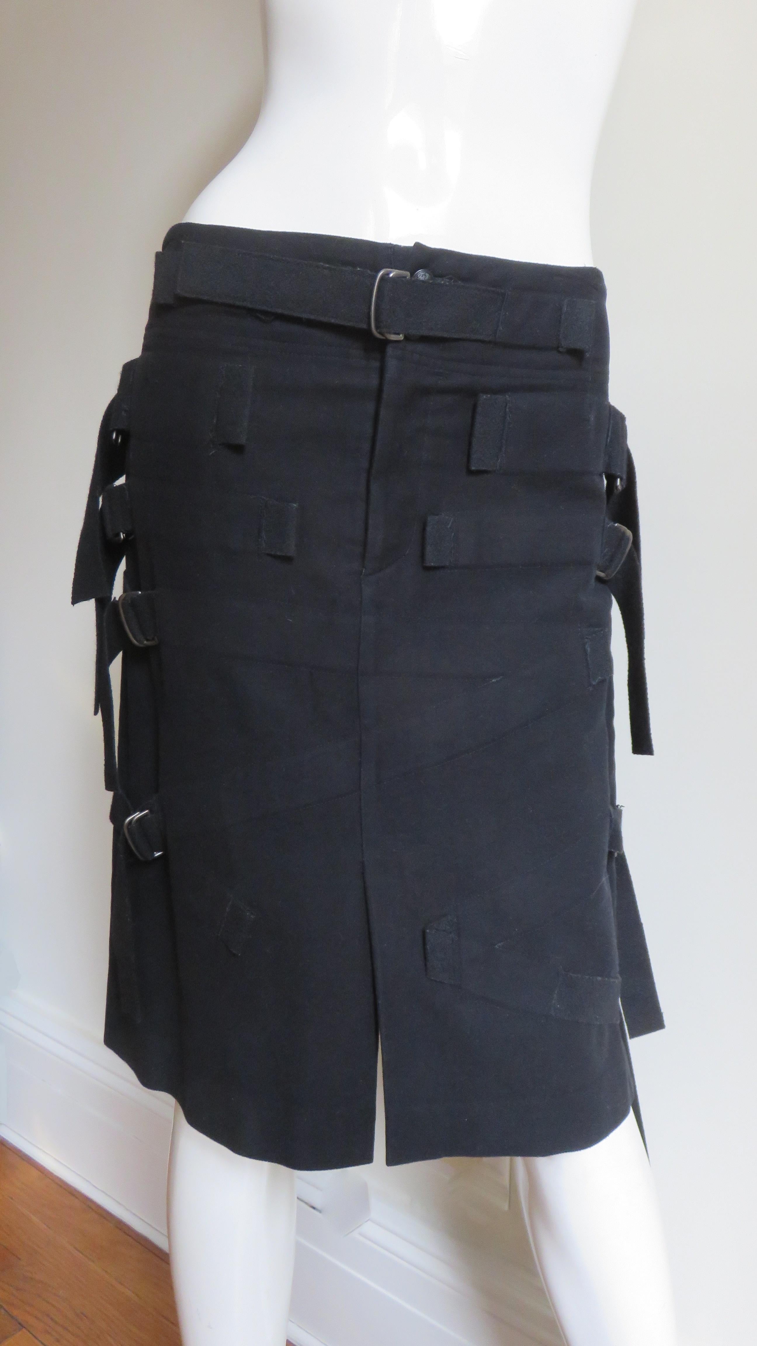 Black Issey Miyake Skirt with Straps For Sale