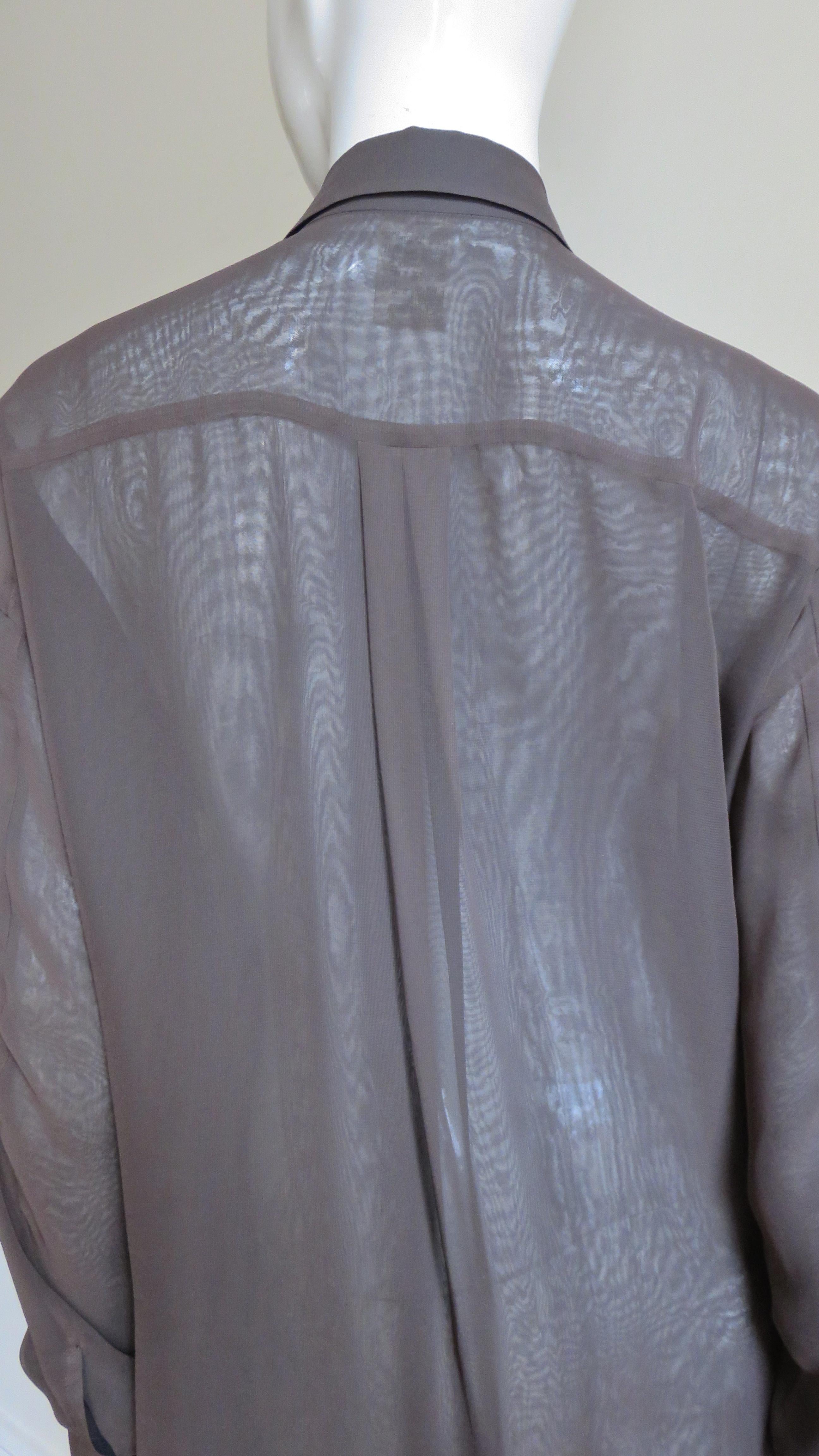  Issey Miyake Double Layer Shirt For Sale 2