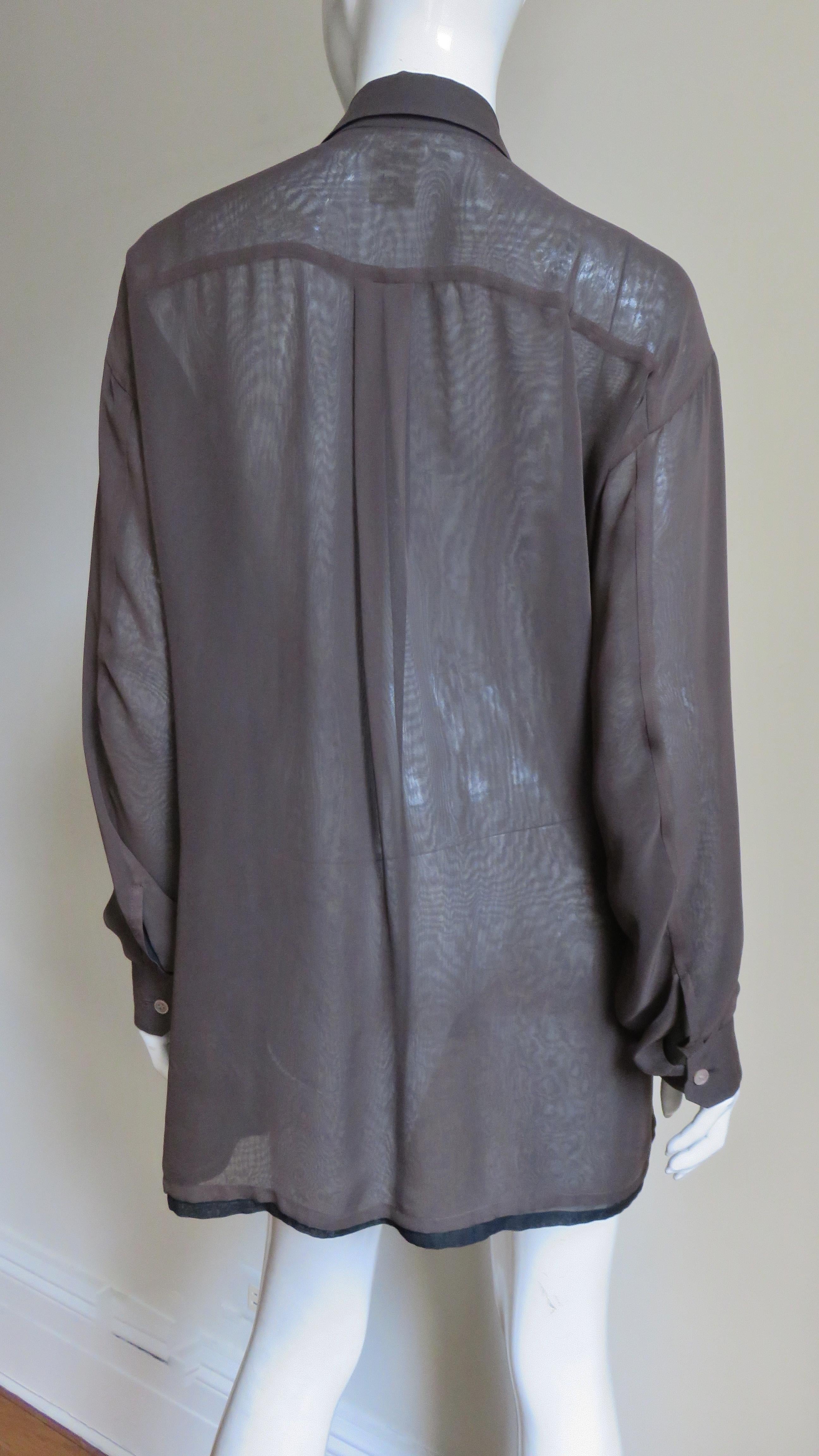  Issey Miyake Double Layer Shirt For Sale 3