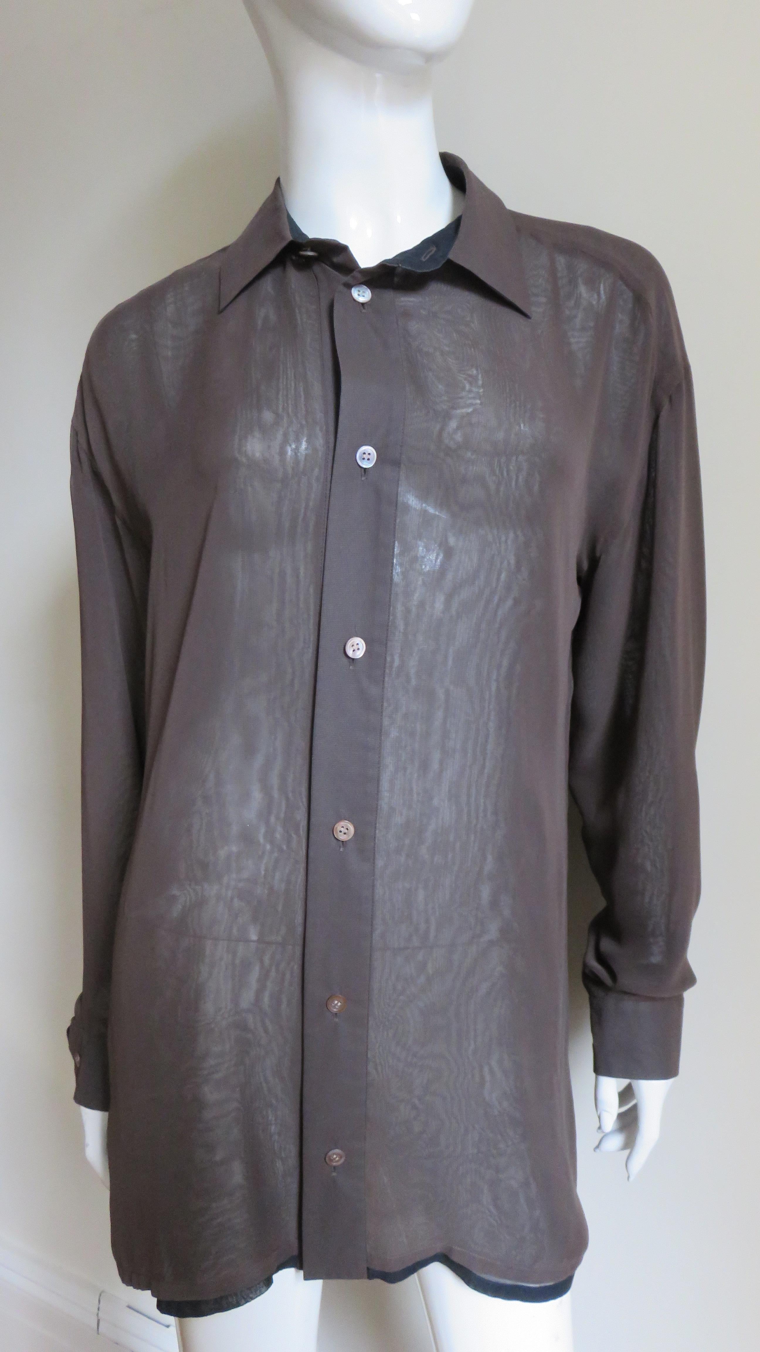 issey miyake button up