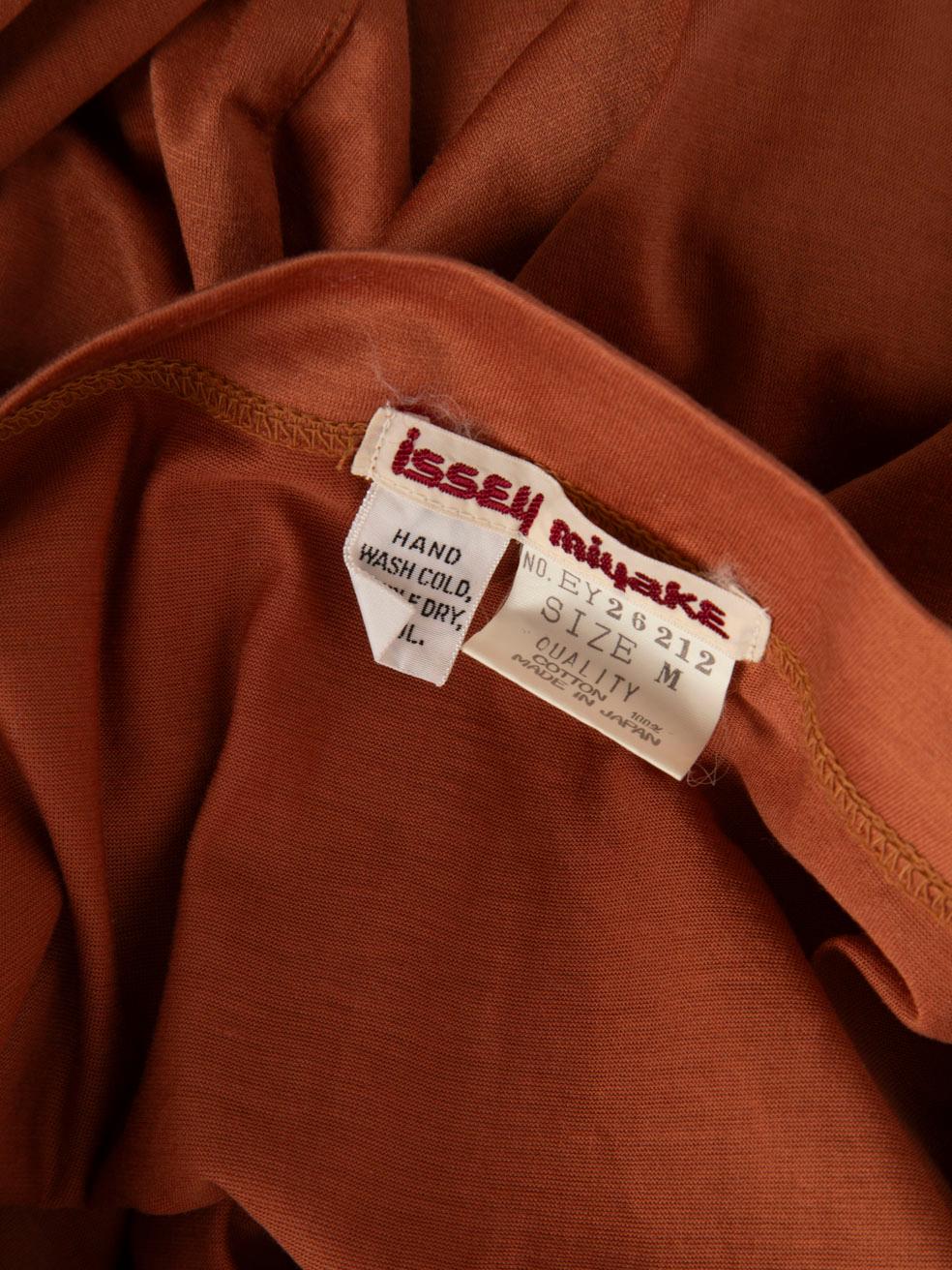 Issey Miyake Brown Knee Length Batwing Dress Taille M 2