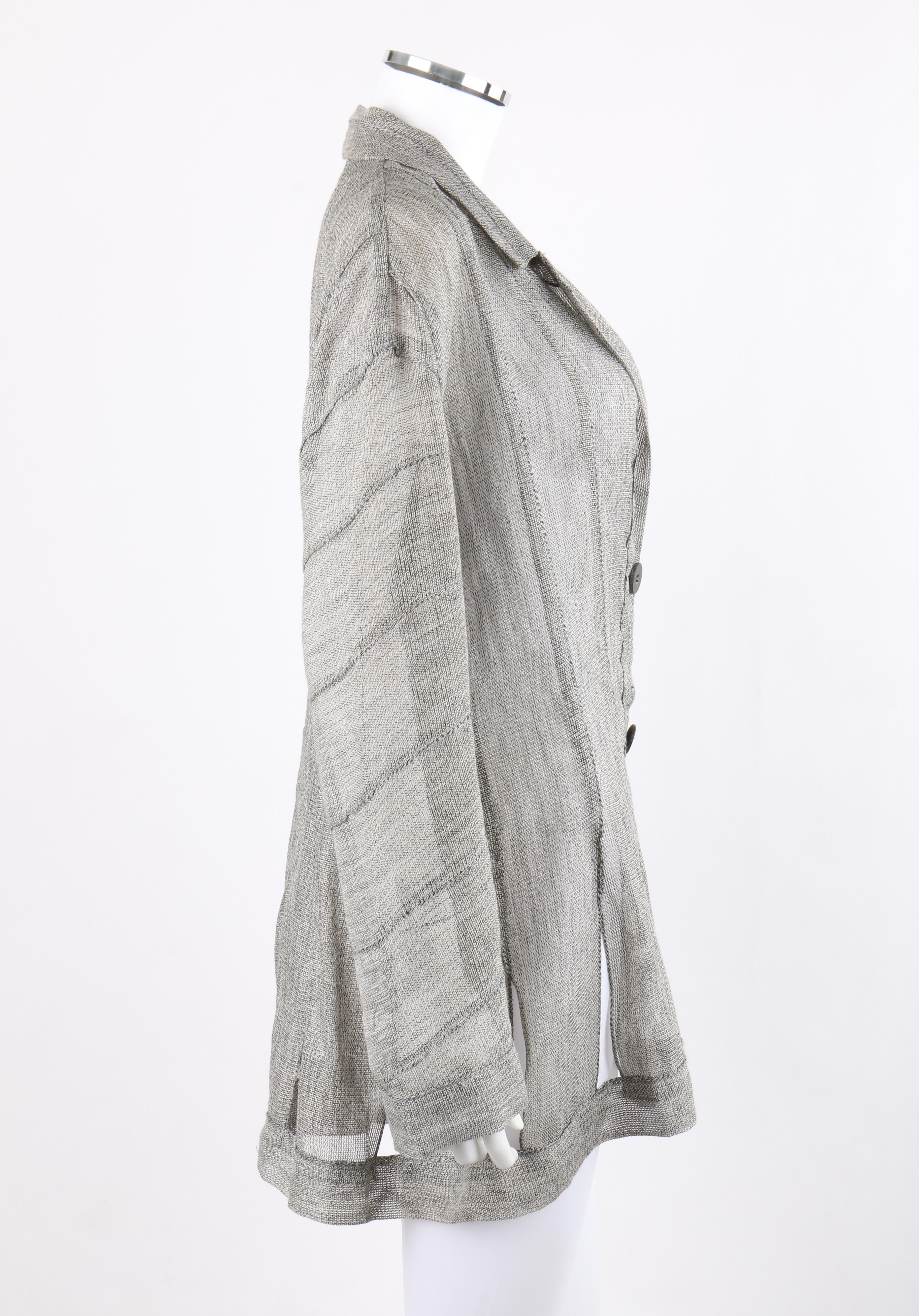 gray linen blazer