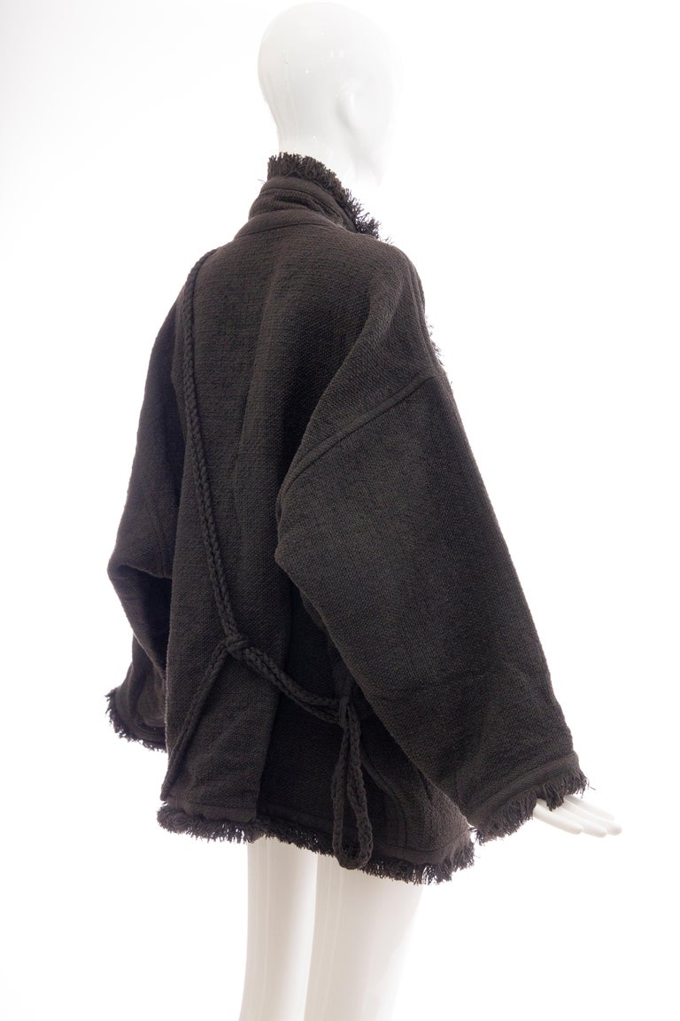 ISSEY MIYAKE wool coat IM73-FA008 charcoal gray M