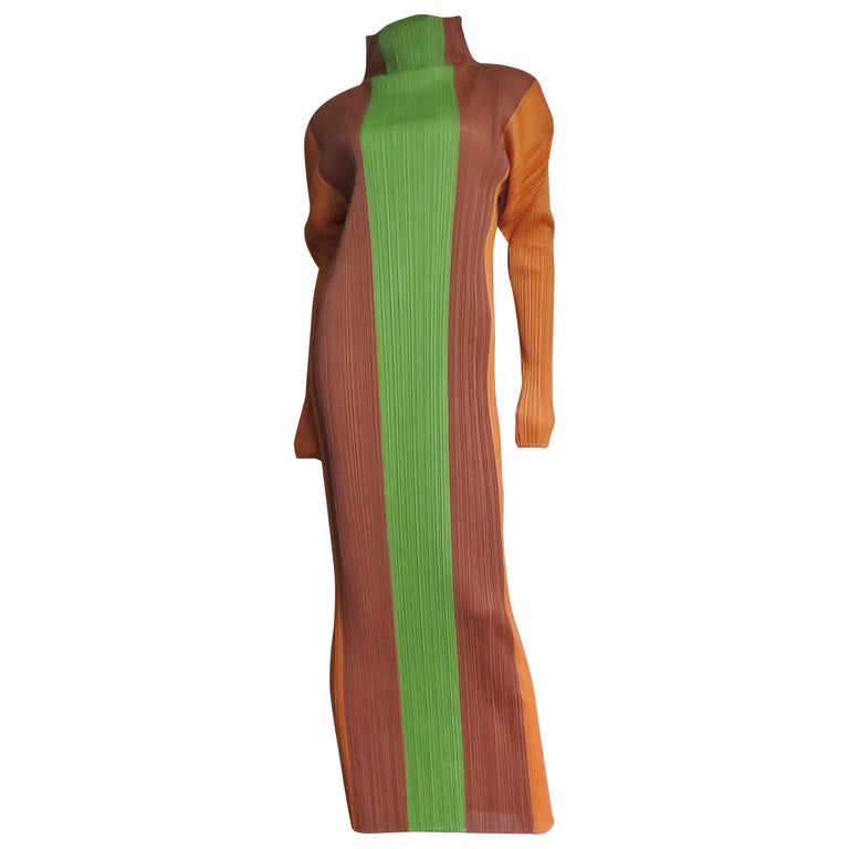 Issey Miyake Color Block Maxi Dress 1990s For Sale at 1stDibs | issey miyake  maxi dress