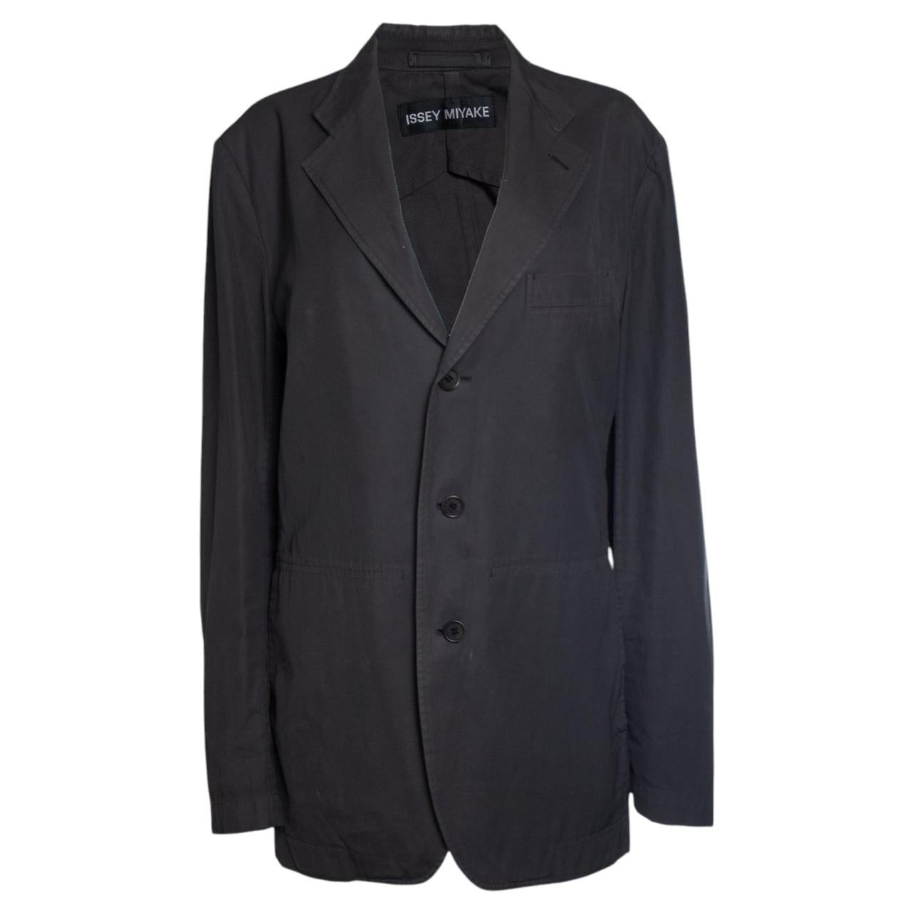 Issey Miyake, Cotton blazer jacket in anthracite